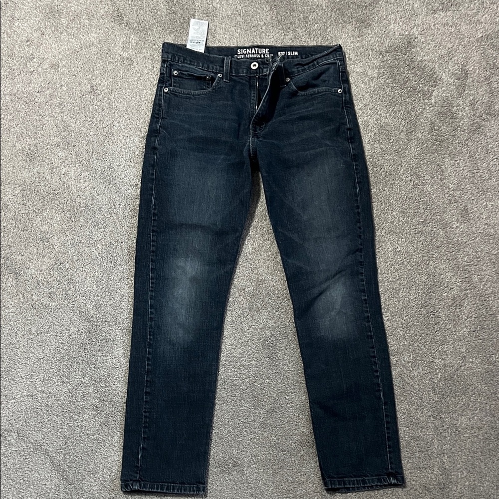 Signature Dark Blue Slim Jeans